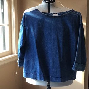 Zenergy by Chico’s Stretch faux Denim Top